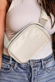 Black Waterproof Zipped Fanny Pack Crossbody Sling Bag