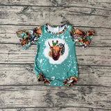 Baby Girls Highland Cow Summer Rompers