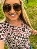 Dirt And Diamonds Short Sleeve Mesh Top