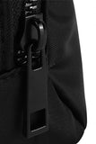 Black Waterproof Zipped Fanny Pack Crossbody Sling Bag