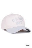 Game Day Two Tone Canvas Cotton Cap- Blue