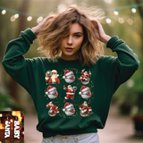 Disco Santa- Forest Green sweatshirt