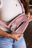 Black Waterproof Zipped Fanny Pack Crossbody Sling Bag