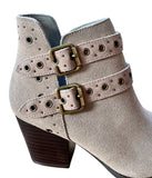 Elsa Leather Ankle Boot in Taupe