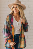 Multicolor Brushed Checked Tunic Buttoned Shacket