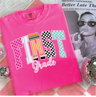 First Grade Checkered Graphic Tee