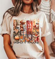 Football and Flannels Fall Graphic T-shirt