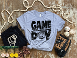 Game Day Baseball/softball Athletic Grey Tee