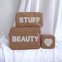 Earth Nylon cosmetic bag collection