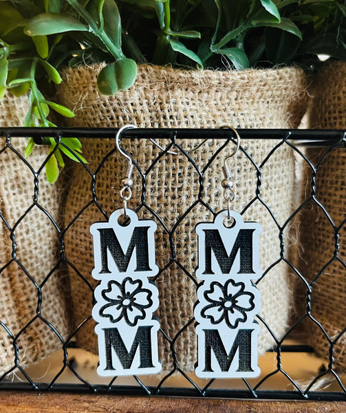 Mom Wood Earrings