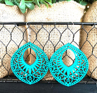 Turquoise Mandalas Dangle Earrings