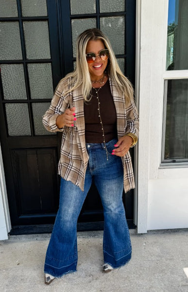 PULL IT TOGETHER FALL PLAID BLAZER
