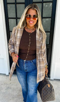 PULL IT TOGETHER FALL PLAID BLAZER