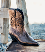 Jersey Metallic Boot in Bronze