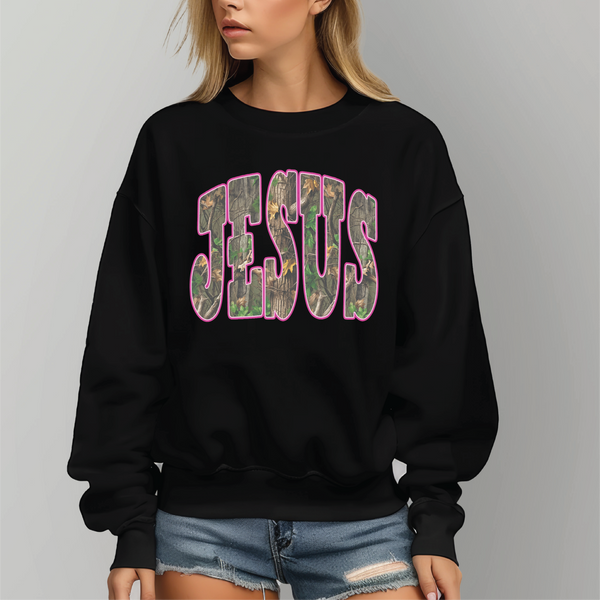 JESUS Camo Graphic Sweatshirt