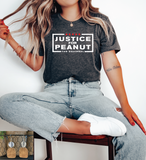 Justice For Peanut-Heather Dark Grey Tee
