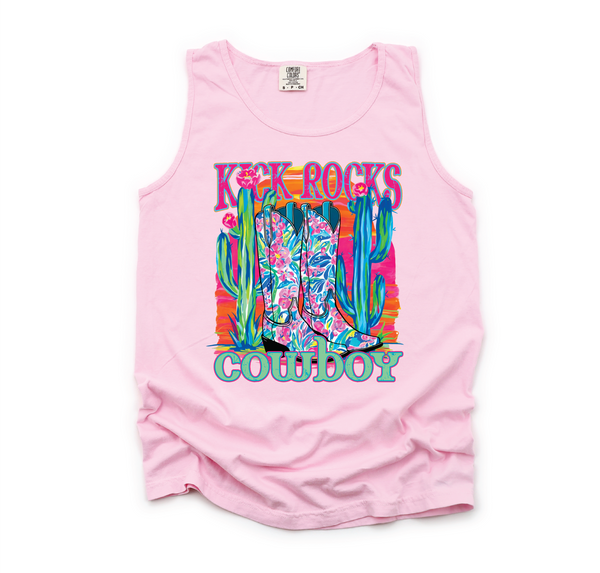 Kick Rocks Cowboy Graphic Tank Top