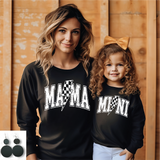 Mama and Mini Bolt Black Sweatshirt