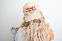 Merry Drunk Christmas DTF Trucker hat