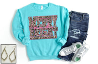 Leopard & Faux Sequin Merry and Bright