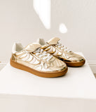 Milan Metallic Sneaker in Gold
