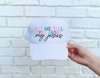 My Jesus DTF Printed White Trucker Hat