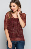 Lurex Open Knit Sweater