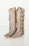 Rodeo Doll Fringe Boots in Taupe