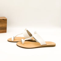 Thess Leather Sandals in White