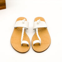 Thess Leather Sandals in White