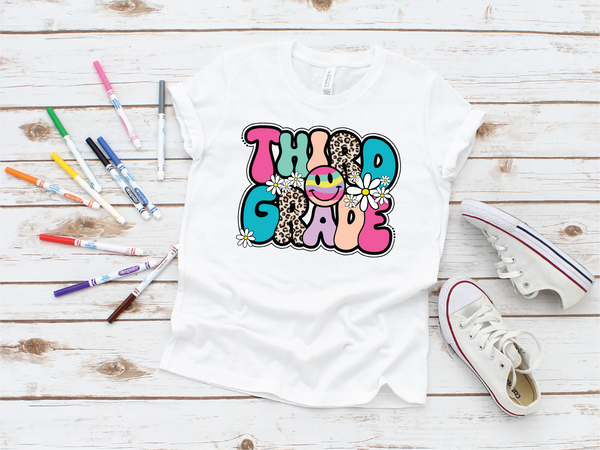 3rd Grade Leopard Graphic Tee