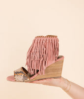 True Fringe Wedge in Blush