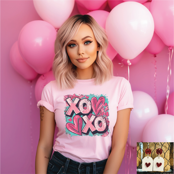 XOXO Heart Light Pink Tee