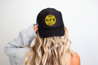 You're Killin Me Smalls Softball DTF Printed Black Foam Trucker Hat