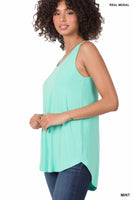 REAL MODAL SLEEVELESS ROUND NECK & ROUND HEM TOP