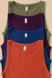 SOFT RIBBED TIGHT CREW NECK TANK TOP