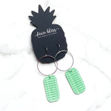 Jordan in Mint Bamboo Earrings