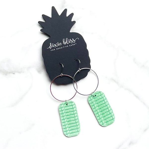 Jordan in Mint Bamboo Earrings