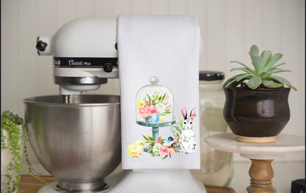 Bunny Microfiber Waffle Knit Towel