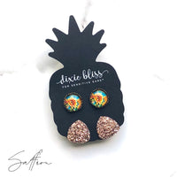 Saffron duo earring pack