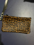 Large Hair on Hide Leather Wristlet